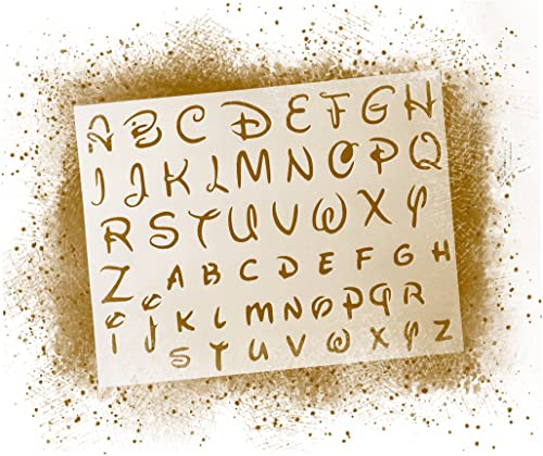 Benutzerdefinierte Schablone Schöne Vintage Schriftart Alphabet Buchstaben 1.2" Schriftart 11" x 8.5" von DON JUAN DE PUPPY