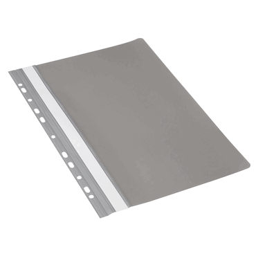 10 x DONAU Schnellhefter - A4 Multilochung PVC grau. von DONAU