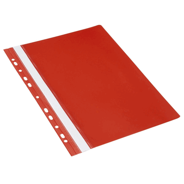 10 x DONAU Schnellhefter - A4 Multilochung PVC rot. von DONAU