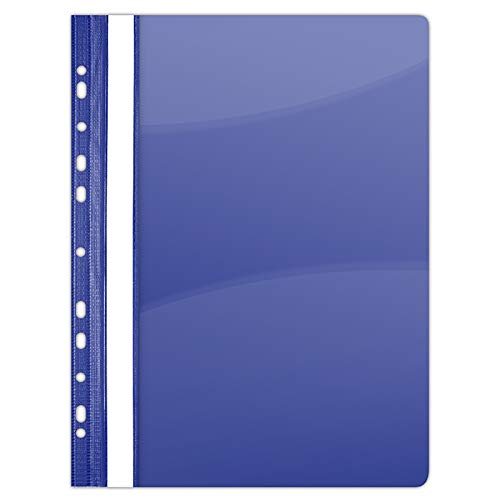 DONAU 1704001PL-18 Plastik Schnellhefter Gelocht A4 Nachtblau, Sichthefter Kunststoff Strapazierfähigem PVC Hart Glasklares Deckblatt Klemmmappe für Büro und Schule, Eurolochung | 10er Pack DONAU 1704001PL-18 Plastik Schnellhefter Gelocht A4 Nachtblau, Sichthefter Kunststoff Strapazierfähigem PVC Hart Glasklares Deckblatt Klemmmappe für Büro und Schule, Eurolochung | 10er Pack von DONAU
