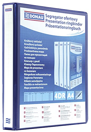 DONAU 2788254PL-10 Präsentationsringbuch Präsentationsordner Ringbuch Präsentation/Blau/ 4-D-Ring-Mechanik-Mechanik DIN A4 Füllhöhe 25 mm/mit Taschen/ 1 Stück DONAU 2788254PL-10 Präsentationsringbuch Präsentationsordner Ringbuch Präsentation/Blau/ 4-D-Ring-Mechanik-Mechanik DIN A4 Füllhöhe 25 mm/mit Taschen/ 1 Stück von DONAU
