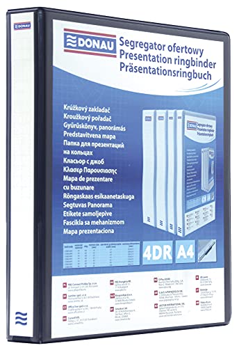 DONAU 2788654PL-01 Präsentationsringbuch Präsentationsordner Ringbuch Präsentation/Schwarz / 4-D-Ring-Mechanik-Mechanik DIN A4 Füllhöhe 65 mm/mit Taschen/ 1 Stück DONAU 2788654PL-01 Präsentationsringbuch Präsentationsordner Ringbuch Präsentation/Schwarz / 4-D-Ring-Mechanik-Mechanik DIN A4 Füllhöhe 65 mm/mit Taschen/ 1 Stück von DONAU