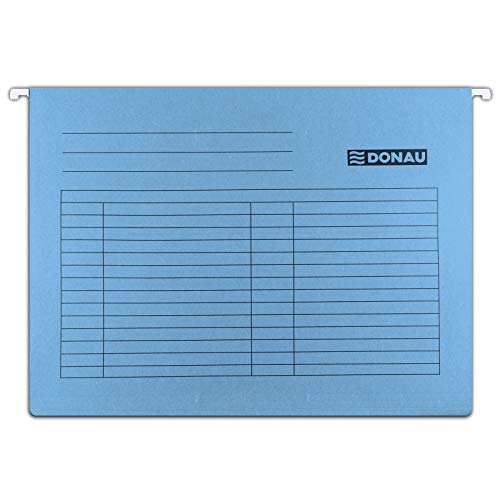 DONAU 7410905-10 Hängemappe | Aus Recycling-Karton 230 GSM für DIN A4 Seitlich offen Farbe: Blau| 5er Packung| auswechselbarem Blanko-Schildchen| ideal für Büro und Schule und der Behörde| Grünen Punkt DONAU 7410905-10 Hängemappe | Aus Recycling-Karton 230 GSM für DIN A4 Seitlich offen Farbe: Blau| 5er Packung| auswechselbarem Blanko-Schildchen| ideal für Büro und Schule und der Behörde| Grünen Punkt von DONAU