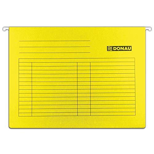 DONAU 7410905-11 Hängemappe | Aus Recycling-Karton 230 GSM für DIN A4 Seitlich offen Farbe: Gelb | 5er Packung| auswechselbarem Blanko-Schildchen| ideal für Büro und Schule und der Behörde|Grünen Punk DONAU 7410905-11 Hängemappe | Aus Recycling-Karton 230 GSM für DIN A4 Seitlich offen Farbe: Gelb | 5er Packung| auswechselbarem Blanko-Schildchen| ideal für Büro und Schule und der Behörde|Grünen Punk von DONAU