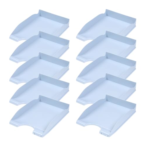 DONAU 7466101PL-10 Briefablage Standard/Blau Pastellfarbe/ 10 Stück - A4 / Briefkorb Moderne und Stapelbare Ablage/Schreibtischablage/Polystyrol DONAU 7466101PL-10 Briefablage Standard/Blau Pastellfarbe/ 10 Stück - A4 / Briefkorb Moderne und Stapelbare Ablage/Schreibtischablage/Polystyrol von DONAU