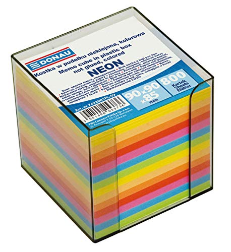 DONAU 7492001PL-99 Ökologischer Würfel Zettelkasten/ Zettelbox/ Zettelklotz Nicht Verklebt, in Einer Kunststoff Box/ circa 700 Blatt, Verschiedene Leuchtfarben für Büro Schule, 95 x 95 x 95 mm DONAU 7492001PL-99 Ökologischer Würfel Zettelkasten/ Zettelbox/ Zettelklotz Nicht Verklebt, in Einer Kunststoff Box/ circa 700 Blatt, Verschiedene Leuchtfarben für Büro Schule, 95 x 95 x 95 mm von DONAU
