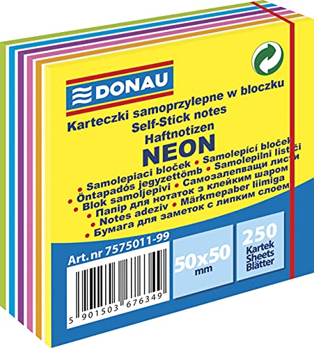 DONAU 7575011-99 Mini Notes Haftnotizen Neon SelbStücklebewürfel Haftnotizzettel, 50x50mm, 1x250 Blatt DONAU 7575011-99 Mini Notes Haftnotizen Neon SelbStücklebewürfel Haftnotizzettel, 50x50mm, 1x250 Blatt von DONAU
