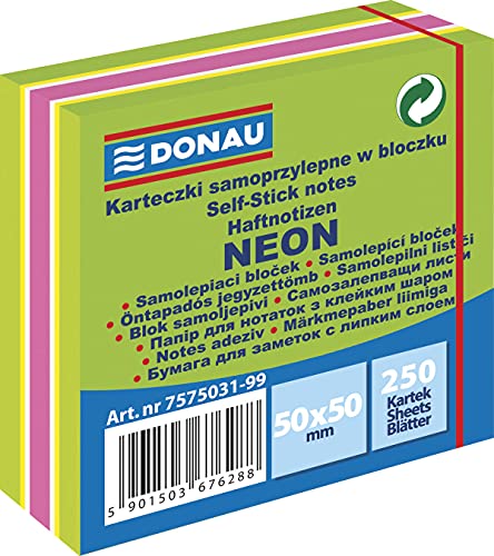 DONAU 7575031-99 Mini-Haftnotizen, 50 x 50 mm, 1x250 Blätter, Neon/Pastell, verschiedene Grüntöne DONAU 7575031-99 Mini-Haftnotizen, 50 x 50 mm, 1x250 Blätter, Neon/Pastell, verschiedene Grüntöne von DONAU