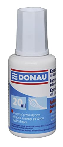 DONAU 7615001-99 Korrekturflüssigkeit mit Pinsel/Korrekturfluid, 20 ml DONAU 7615001-99 Korrekturflüssigkeit mit Pinsel/Korrekturfluid, 20 ml von Stella