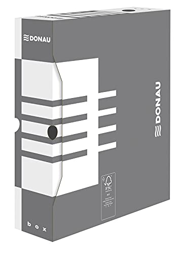 DONAU 7660301FSC-13 Archivbox aus recyceltem Karton, 20er Pack, A4/ 8 cm von DONAU