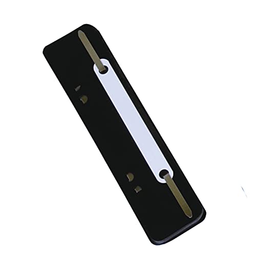 DONAU 7792925F-01 Einhänge Heftstreifen, Öko PP/ Kunststoff mit Metalldeckleiste/ 25 Stück, Maße: 150x34mm/ Metall-Einhakhefter zum Klammern für Büro, Schule schwarz von DONAU