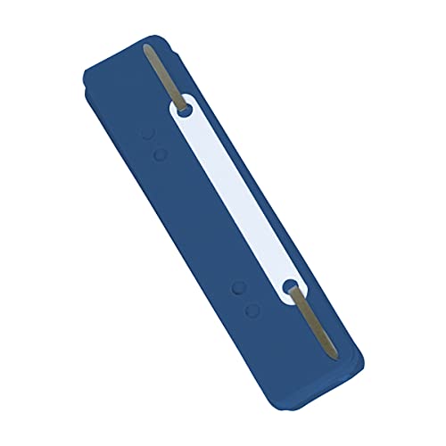 DONAU 7792925F-18 Einhänge Heftstreifen, Öko PP/ Kunststoff mit Metalldeckleiste/ 25 Stück, Maße: 150x34mm/ Metall-Einhakhefter zum Klammern für Büro, Schule Nachtblau von DONAU