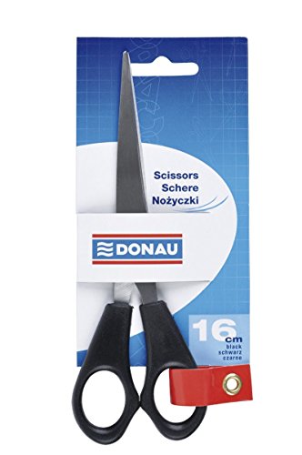 DONAU 7922001PL-01 Universalschere, Edelstahl Scheren Ergonomische Kunststoff Griff, 16 cm Hochwertigem, Rostfreiem Stahl Spitz/ für Büro, Schule und Zuhause/ Schwarz DONAU 7922001PL-01 Universalschere, Edelstahl Scheren Ergonomische Kunststoff Griff, 16 cm Hochwertigem, Rostfreiem Stahl Spitz/ für Büro, Schule und Zuhause/ Schwarz von DONAU