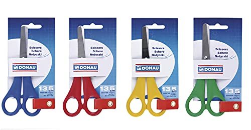 DONAU 7930001PL-99 Schulschere/ Kinderschere 13,5cm für Linkshänder und Rechtshänder Verfügbar/ aus Hochwertigem Rostfreiem Stahl Runde Spitze DONAU 7930001PL-99 Schulschere/ Kinderschere 13,5cm für Linkshänder und Rechtshänder Verfügbar/ aus Hochwertigem Rostfreiem Stahl Runde Spitze von DONAU