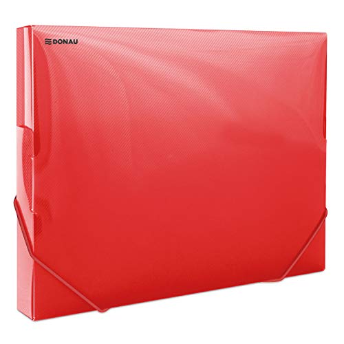 DONAU 8545001PL-04 Sammelbox Dokumentenbox Heft-Box mit Eckspanner Gummis, aus Kunststoff/ PP 700μm Rot-Transparent für DIN A4| Rückenbreite 30mm| Zusammenklappbare Seitenflügel| für Büro und Schule DONAU 8545001PL-04 Sammelbox Dokumentenbox Heft-Box mit Eckspanner Gummis, aus Kunststoff/ PP 700μm Rot-Transparent für DIN A4| Rückenbreite 30mm| Zusammenklappbare Seitenflügel| für Büro und Schule von DONAU
