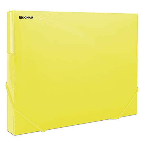 DONAU 8545002PL-11 Sammelbox Dokumentenbox Heft-Box mit Eckspanner Gummis, aus Kunststoff/PP 700μm Gelb-Transparent für DIN A4| Rückenbreite 30mm| Zusammenklappbare Seitenflügel| für Büro und Schule DONAU 8545002PL-11 Sammelbox Dokumentenbox Heft-Box mit Eckspanner Gummis, aus Kunststoff/PP 700μm Gelb-Transparent für DIN A4| Rückenbreite 30mm| Zusammenklappbare Seitenflügel| für Büro und Schule von DONAU