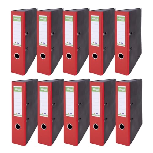 DONAU ECO Ordner Basic/Economy / A4 8 cm Breit / 10er Pack - 10 Stück/Farbe - Graumelange mit Rot/Briefordner Büroordner Pappordner DONAU ECO Ordner Basic/Economy / A4 8 cm Breit / 10er Pack - 10 Stück/Farbe - Graumelange mit Rot/Briefordner Büroordner Pappordner von DONAU