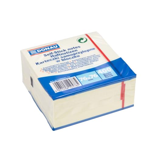 DONAU Haftnotizblock, 76x76mm, 1x400 Blatt, Haftnotizen Pastell, Hellgelb, Selbstklebende Haftnotizen 1Stk., DONAU Haftnotizblock, 76x76mm, 1x400 Blatt, Haftnotizen Pastell, Hellgelb, Selbstklebende Haftnotizen 1Stk., von DONAU