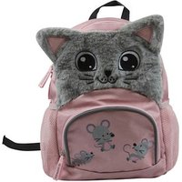 DONAU Kindergartenrucksack Katze Kunstfaser rosa von DONAU