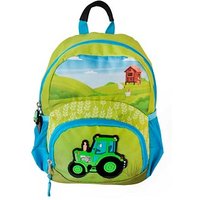 DONAU Kindergartenrucksack Traktor Kunstfaser blau/grün von DONAU