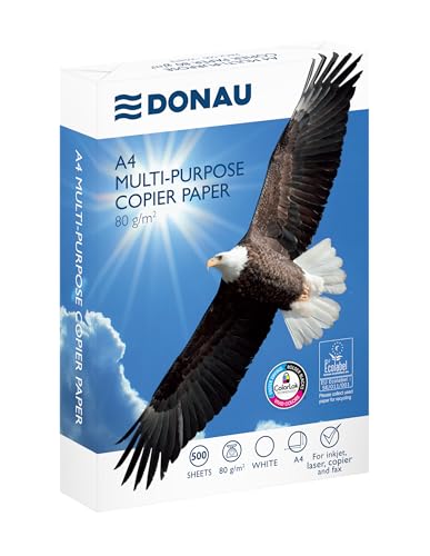 DONAU Kopierpapier Druckerpapier/DIN A4, 80g/m²/ 1 x 500 Blatt/Qualitätsklasse - C/Universalpapier/für Zuhause Büro und das Homeoffice/Umweltfreundlich DONAU Kopierpapier Druckerpapier/DIN A4, 80g/m²/ 1 x 500 Blatt/Qualitätsklasse - C/Universalpapier/für Zuhause Büro und das Homeoffice/Umweltfreundlich von DONAU
