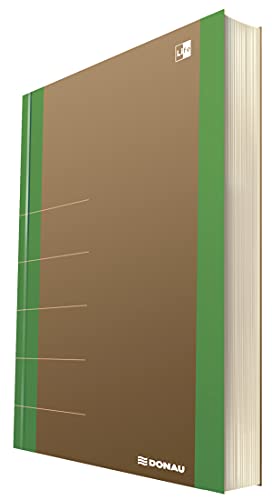DONAU LIFE 1370001FSC-06 Notizbuch/ Notizblock kariert mit Organiser 80 Seiten, Softcover, Grün|Für Büro, Schule und Zuhause| als Tagebuch, Bullet Journal, Schreibheft| Stilvolles design| die FSC® von DONAU