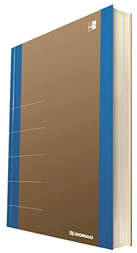 DONAU LIFE 1370001FSC-10 Notizbuch/ Notizblock kariert mit Organiser 80 Seiten, Softcover, Blau|Für Büro, Schule und Zuhause| als Tagebuch, Bullet Journal, Schreibheft| Stilvolles design| die FSC® von DONAU