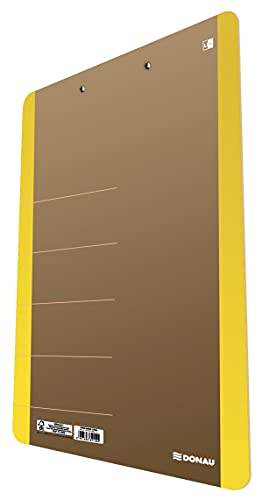 DONAU LIFE 2710001FSC-11 Klemmbrett/ Schreibbrett/ Clipboard/ Klemmbrettmappe A4 Hart-Karton/Pappe mit Metallclip/ Starke Klemme mit abgerundeten Ecken| Farbe - Gelb/ ideal für Büro Schule und Zuhause DONAU LIFE 2710001FSC-11 Klemmbrett/ Schreibbrett/ Clipboard/ Klemmbrettmappe A4 Hart-Karton/Pappe mit Metallclip/ Starke Klemme mit abgerundeten Ecken| Farbe - Gelb/ ideal für Büro Schule und Zuhause von DONAU