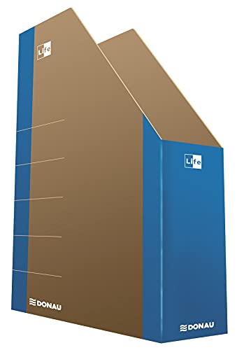 DONAU LIFE 3550001FSC-10 Stehsammler Stehordner Archive Box Pappe/ Karton - Blau| bis zu 500 Blatt Für Büro, Schule und Zuhause zur Aufbewahrung von Dokumenten im A4 Format, Archivierung von Magazinen DONAU LIFE 3550001FSC-10 Stehsammler Stehordner Archive Box Pappe/ Karton - Blau| bis zu 500 Blatt Für Büro, Schule und Zuhause zur Aufbewahrung von Dokumenten im A4 Format, Archivierung von Magazinen von DONAU