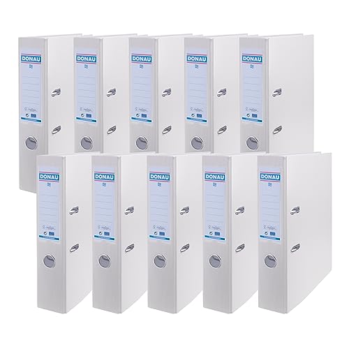 DONAU Master Ordner Breit 10er Pack/DIN A4 / 7,5 cm / 10 Stück/Weiße/Kunststoffbezug PP/Carton Papier Schlitzordner Büroordner Aktenordner Ringordner/Grünen Punkt DONAU Master Ordner Breit 10er Pack/DIN A4 / 7,5 cm / 10 Stück/Weiße/Kunststoffbezug PP/Carton Papier Schlitzordner Büroordner Aktenordner Ringordner/Grünen Punkt von DONAU