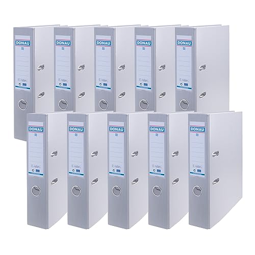 DONAU Master Ordner Breit 10er Pack FSC/DIN A4 / 7,5 cm / 10 Stück/Grau/Kunststoffbezug PP/Carton Papier Schlitzordner Büroordner Aktenordner Ringordner/Grünen Punkt DONAU Master Ordner Breit 10er Pack FSC/DIN A4 / 7,5 cm / 10 Stück/Grau/Kunststoffbezug PP/Carton Papier Schlitzordner Büroordner Aktenordner Ringordner/Grünen Punkt von DONAU
