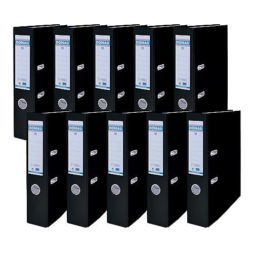 DONAU Master Ordner Breit 10er Pack FSC/DIN A4 / 7,5 cm / 10 Stück/Schwarz/Kunststoffbezug PP/Carton Papier Schlitzordner Büroordner Aktenordner Ringordner/Grünen Punkt DONAU Master Ordner Breit 10er Pack FSC/DIN A4 / 7,5 cm / 10 Stück/Schwarz/Kunststoffbezug PP/Carton Papier Schlitzordner Büroordner Aktenordner Ringordner/Grünen Punkt von DONAU