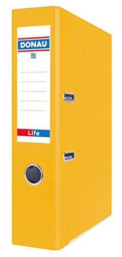 DONAU PREMIUM 25er Pack Ordner A4/75mm/7,5 cm/Gelb Neon Kunststoffbezug PP/Papier/Schlitzordner Büroordner Aktenordner Metall Kantenschutz/ideal für Büro und Schule/Grüne Punkt DONAU PREMIUM 25er Pack Ordner A4/75mm/7,5 cm/Gelb Neon Kunststoffbezug PP/Papier/Schlitzordner Büroordner Aktenordner Metall Kantenschutz/ideal für Büro und Schule/Grüne Punkt von DONAU