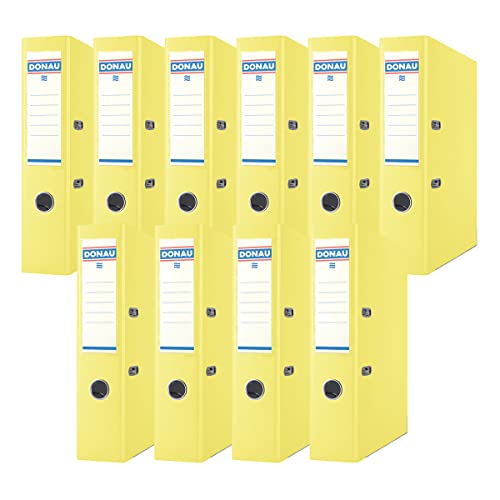 DONAU Premium Ordner Breit 10er Pack/DIN A4 / 7,5 cm / 10 Stück/Gelb/Kunststoffbezug PP/Carton Papier Schlitzordner Büroordner Aktenordner Ringordner/Grünen Punkt DONAU Premium Ordner Breit 10er Pack/DIN A4 / 7,5 cm / 10 Stück/Gelb/Kunststoffbezug PP/Carton Papier Schlitzordner Büroordner Aktenordner Ringordner/Grünen Punkt von DONAU