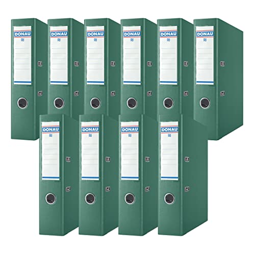 DONAU Premium Ordner Breit 10er Pack/DIN A4 / 7,5 cm / 10 Stück/Grün/Kunststoffbezug PP/Carton Papier Schlitzordner Büroordner Aktenordner Ringordner/Grünen Punkt DONAU Premium Ordner Breit 10er Pack/DIN A4 / 7,5 cm / 10 Stück/Grün/Kunststoffbezug PP/Carton Papier Schlitzordner Büroordner Aktenordner Ringordner/Grünen Punkt von DONAU