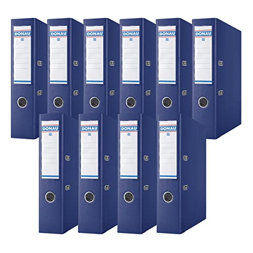 DONAU Premium Ordner Breit 10er Pack/DIN A4 / 7,5 cm / 10 Stück/Navy Blau/Kunststoffbezug PP/Carton Papier Schlitzordner Büroordner Aktenordner Ringordner/Grünen Punkt DONAU Premium Ordner Breit 10er Pack/DIN A4 / 7,5 cm / 10 Stück/Navy Blau/Kunststoffbezug PP/Carton Papier Schlitzordner Büroordner Aktenordner Ringordner/Grünen Punkt von DONAU