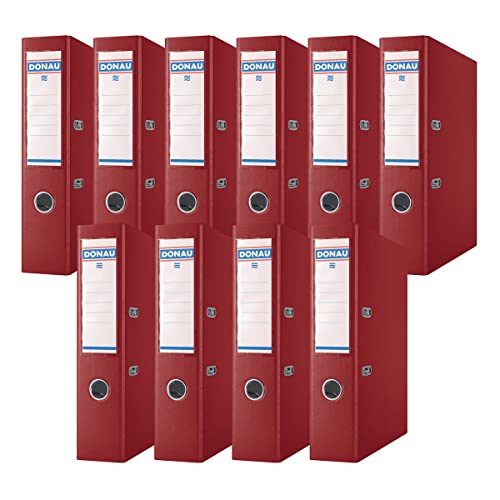 DONAU Premium Ordner Breit 10er Pack/DIN A4 / 7,5 cm / 10 Stück/Weinrote/Kunststoffbezug PP/Carton Papier Schlitzordner Büroordner Aktenordner Ringordner/Grünen Punkt DONAU Premium Ordner Breit 10er Pack/DIN A4 / 7,5 cm / 10 Stück/Weinrote/Kunststoffbezug PP/Carton Papier Schlitzordner Büroordner Aktenordner Ringordner/Grünen Punkt von DONAU