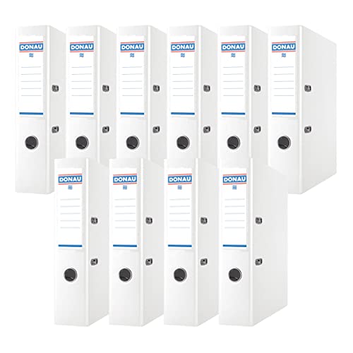 DONAU Premium Ordner Breit 10er Pack/DIN A4 / 7,5 cm / 10 Stück/Weiße/Kunststoffbezug PP/Carton Papier Schlitzordner Büroordner Aktenordner Ringordner/Grünen Punkt DONAU Premium Ordner Breit 10er Pack/DIN A4 / 7,5 cm / 10 Stück/Weiße/Kunststoffbezug PP/Carton Papier Schlitzordner Büroordner Aktenordner Ringordner/Grünen Punkt von DONAU