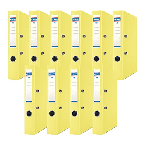 DONAU Premium Ordner Schmal 10er Pack/DIN A4 / 5 cm / 10 Stück/Gelb/Kunststoffbezug PP/Carton Papier Schlitzordner Büroordner Aktenordner Ringordner/Grünen Punkt DONAU Premium Ordner Schmal 10er Pack/DIN A4 / 5 cm / 10 Stück/Gelb/Kunststoffbezug PP/Carton Papier Schlitzordner Büroordner Aktenordner Ringordner/Grünen Punkt von DONAU