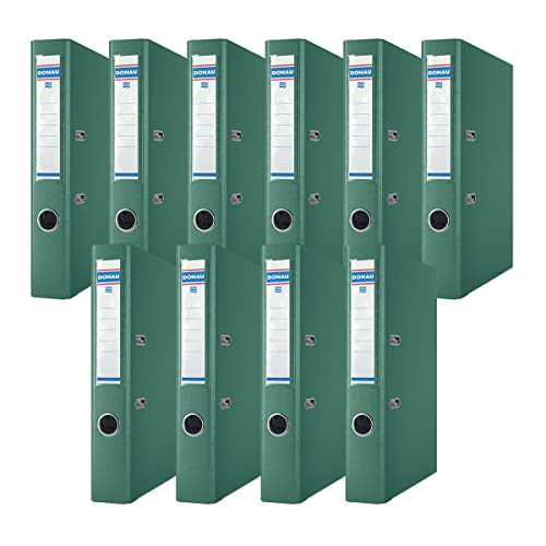 DONAU Premium Ordner Schmal 10er Pack/DIN A4 / 5 cm / 10 Stück/Grün/Kunststoffbezug PP/Carton Papier Schlitzordner Büroordner Aktenordner Ringordner/Grünen Punkt DONAU Premium Ordner Schmal 10er Pack/DIN A4 / 5 cm / 10 Stück/Grün/Kunststoffbezug PP/Carton Papier Schlitzordner Büroordner Aktenordner Ringordner/Grünen Punkt von DONAU