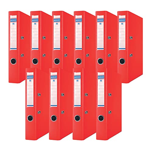 DONAU Premium Ordner Schmal 10er Pack/DIN A4 / 5 cm / 10 Stück/Navy blau/Kunststoffbezug PP/Carton Papier Schlitzordner Büroordner Aktenordner Ringordner/Grünen Punkt, Rot DONAU Premium Ordner Schmal 10er Pack/DIN A4 / 5 cm / 10 Stück/Navy blau/Kunststoffbezug PP/Carton Papier Schlitzordner Büroordner Aktenordner Ringordner/Grünen Punkt, Rot von DONAU
