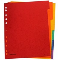 DONAU Register DIN A4+ Überbreite 6 rot, orange, gelb, grün, blau, lila 6-teilig, 1 Satz von DONAU