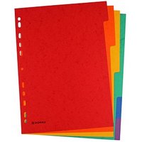DONAU Register DIN A4 Vollformat 6 rot, orange, gelb, grün, blau, lila 6-teilig, 1 Satz von DONAU