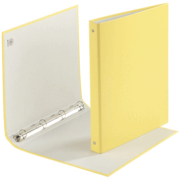 DONAU Ringmappe A4 4-Ring 20mm gelb. von DONAU