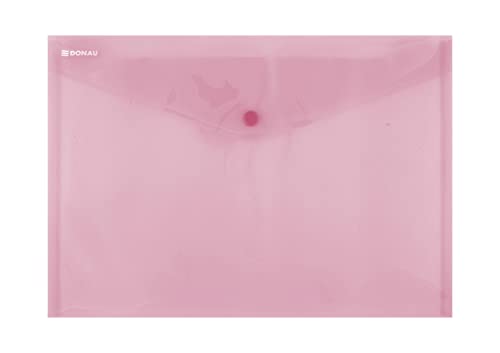 DONAU Umschlagmappe Schnappverschluss PP A4 180 Mikron Rot / / Typ-Umschlag/Art-Mit Schnappsperre/Index-N.a. / Material-Pp/Farbe-Rot/Format-A4 / Dicke [mm]-180µm / Abmessungen (mm)-328x236 von DONAU