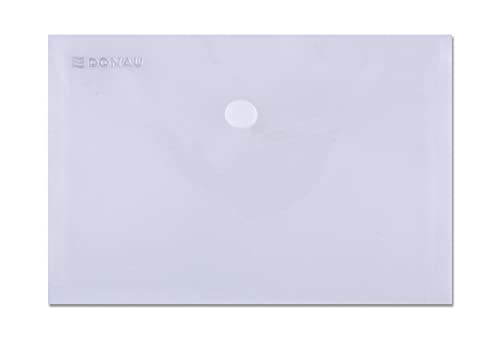 DONAU Umschlagmappe Schnappverschluss PP A6 180 Mikron Transparent / / Typ-Umschlag/Art-Mit Schnappsperre/Index-N.a. / Material-Pp/Farbe-Transparent/Format-A6 / Dicke [mm]-180µm von DONAU