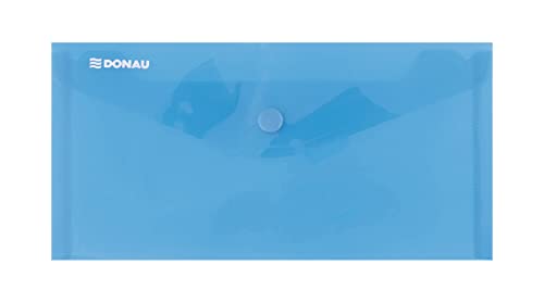DONAU Umschlagmappe Schnappverschluss PP DL 180 Mikron Blau / / Typ-Umschlag/Art-Mit Schnappsperre/Index-N.a. / Material-Pp/Farbe-Blau/Format-DL/Dicke [mm]-180µm / Abmessungen (mm)-225x126 von DONAU