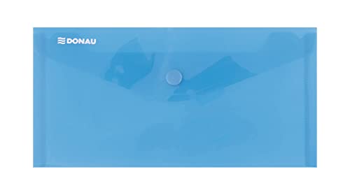 DONAU Umschlagmappe Schnappverschluss PP DL 180 Mikron Blau / / Typ-Umschlag/Art-Mit Schnappsperre/Index-N.a. / Material-Pp/Farbe-Blau/Format-DL/Dicke [mm]-180µm / Abmessungen (mm)-225x126 von DONAU