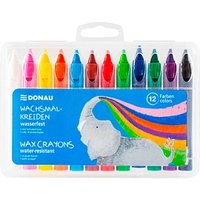 DONAU Wachsmalstifte farbsortiert, 12 St. von DONAU