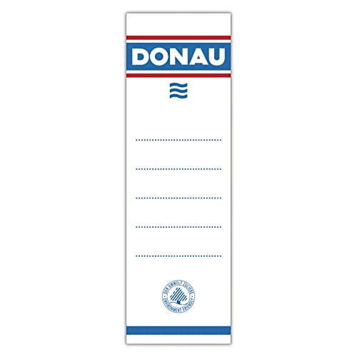 Selbstklebende Etiketten Für DONAU-Ordner 54x153mm Einseitig 20 Stk / / Typ-Selbstklebend/Form-Rechteckige/Material-Papier/Farbe-Weiß/Flächengewicht (g/m2)-N.a. / Abmessungen (mm)-54x153 von DONAU